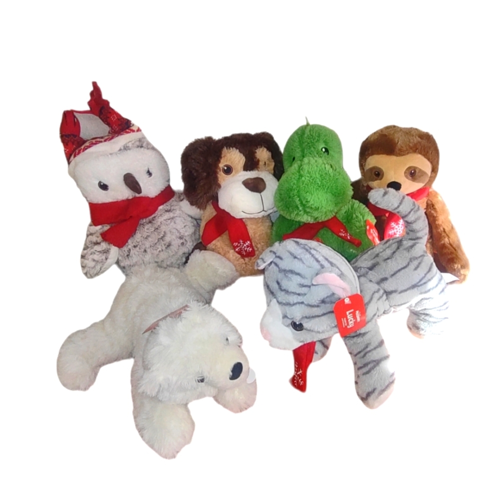 COPY - 5 NWT PetSmart Plush Collectible Christmas Squeaky Toys Pets